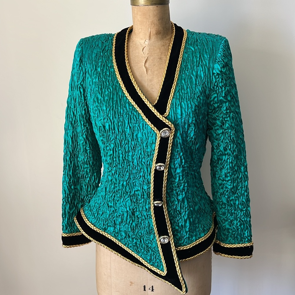 1980s vintage haute couture avant-garde blazer jacket